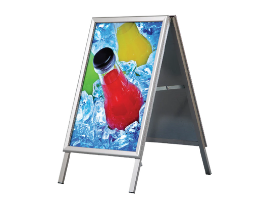 Double-Sided Floor-Mounted  "A"-shaped Aluminum Poster Sign