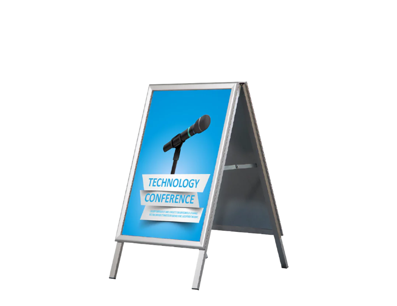 Double-Sided Floor-Mounted  "A"-shaped Aluminum Poster Sign