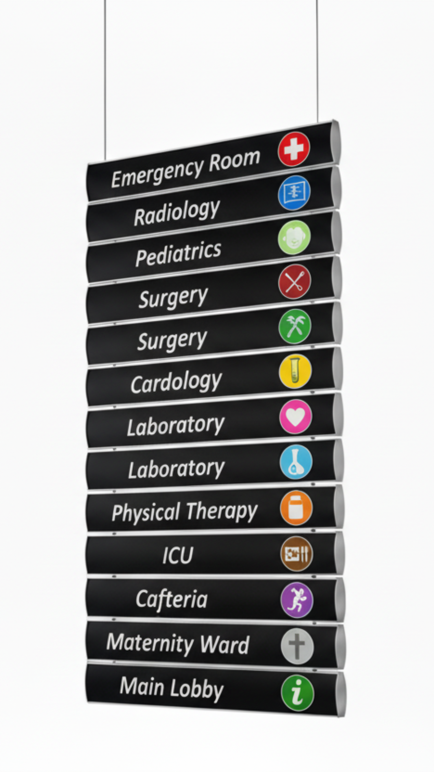 Suspended Sign 20 in Wide - 18 Section of 2.5 in