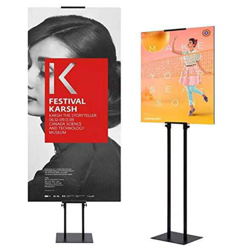 Heavy Duty Poster Stand  Non-slip Height Adjustable up to 75" - Altavista Signs