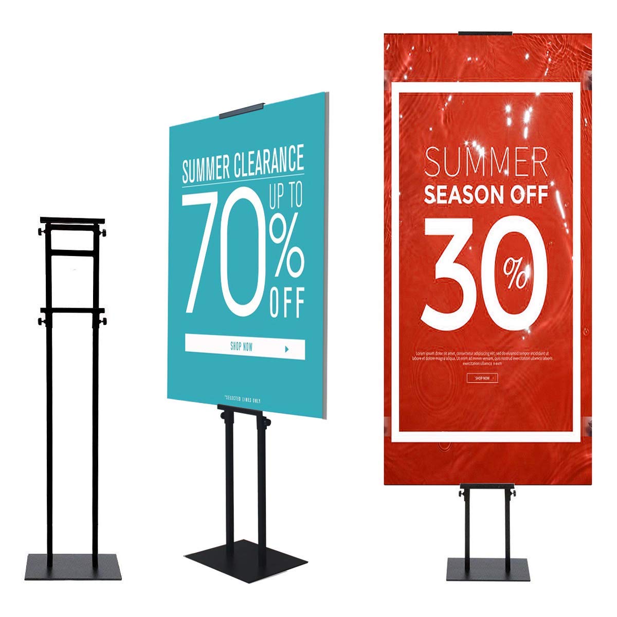 Heavy Duty Poster Stand  Non-slip Height Adjustable up to 75" - Altavista Signs