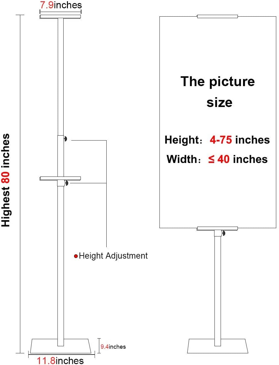 Poster Display with Base for Indoor Outdoor,Double-Sided - Altavista Signs