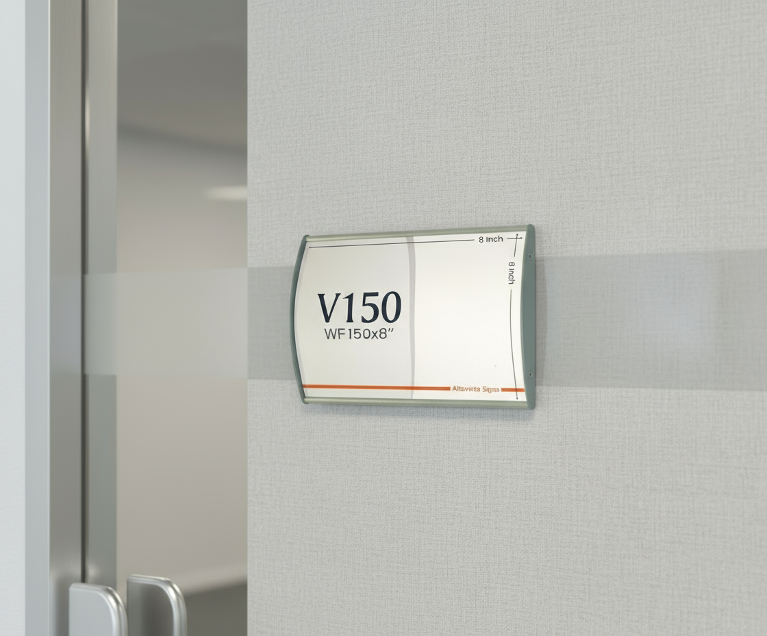 6x8 Inch Office Sign Holder – Wall or Door Mount