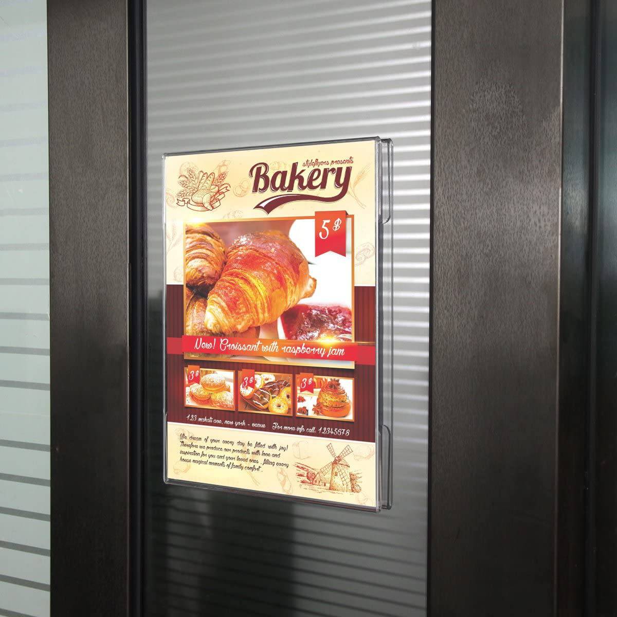 8 x 10 inch Wall Mount Clear Acrylic Sign Holder. Set of 6 - Altavista Signs
