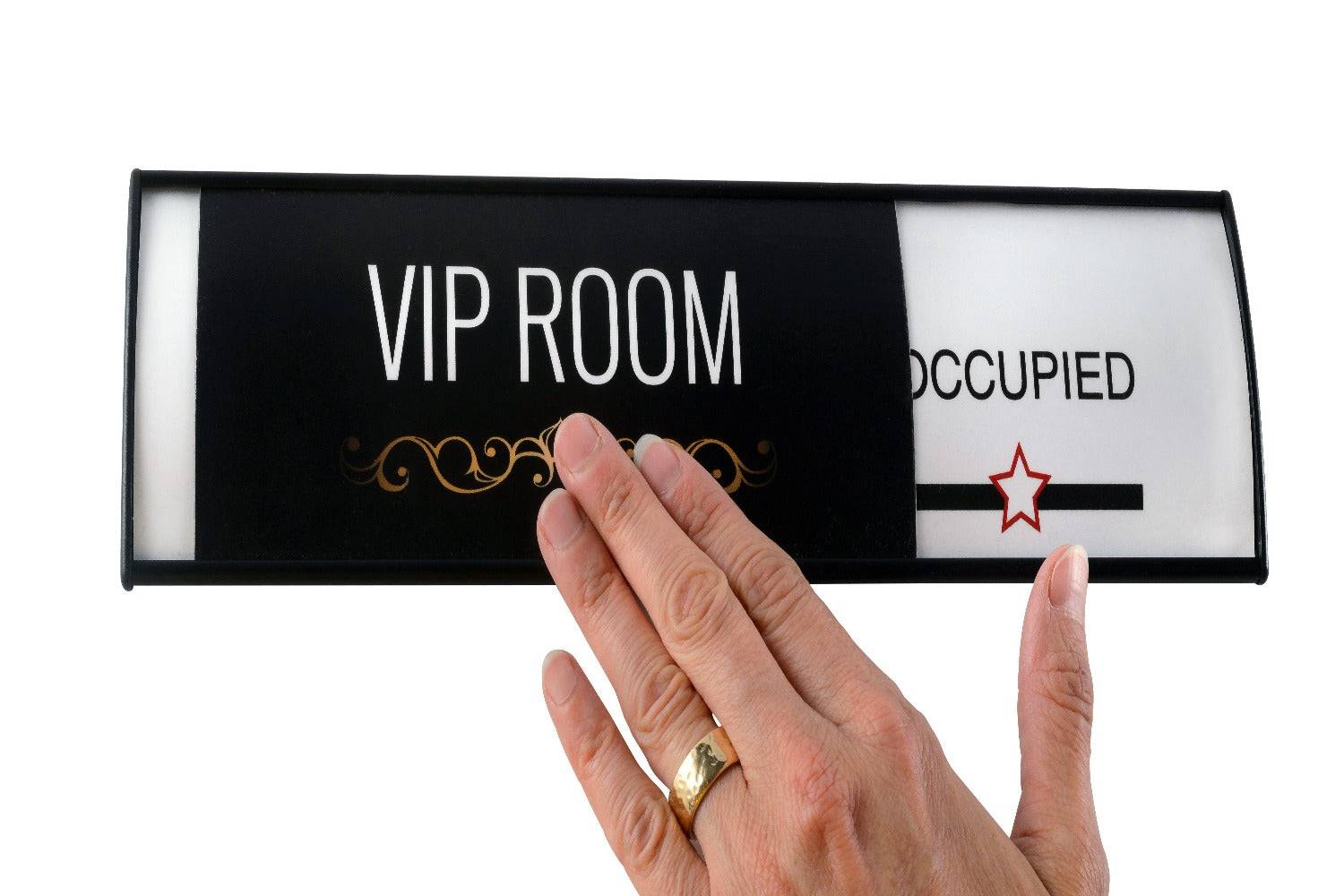 Office Slider Sign Holder for Wall or Door Mount - 60 mm H x 200 mm W. Set of 3 - Altavista Signs