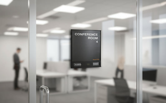Office Slider Sign Holder for Wall or Door Mount - H 8.00" x W 8.00" - Altavista Signs